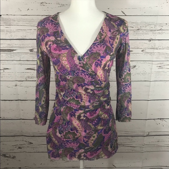 Alex Marie Tops - NWT Alex Marie v neck blouse paisley pattern